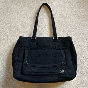 Vera Bradley floral quilted laptop bag